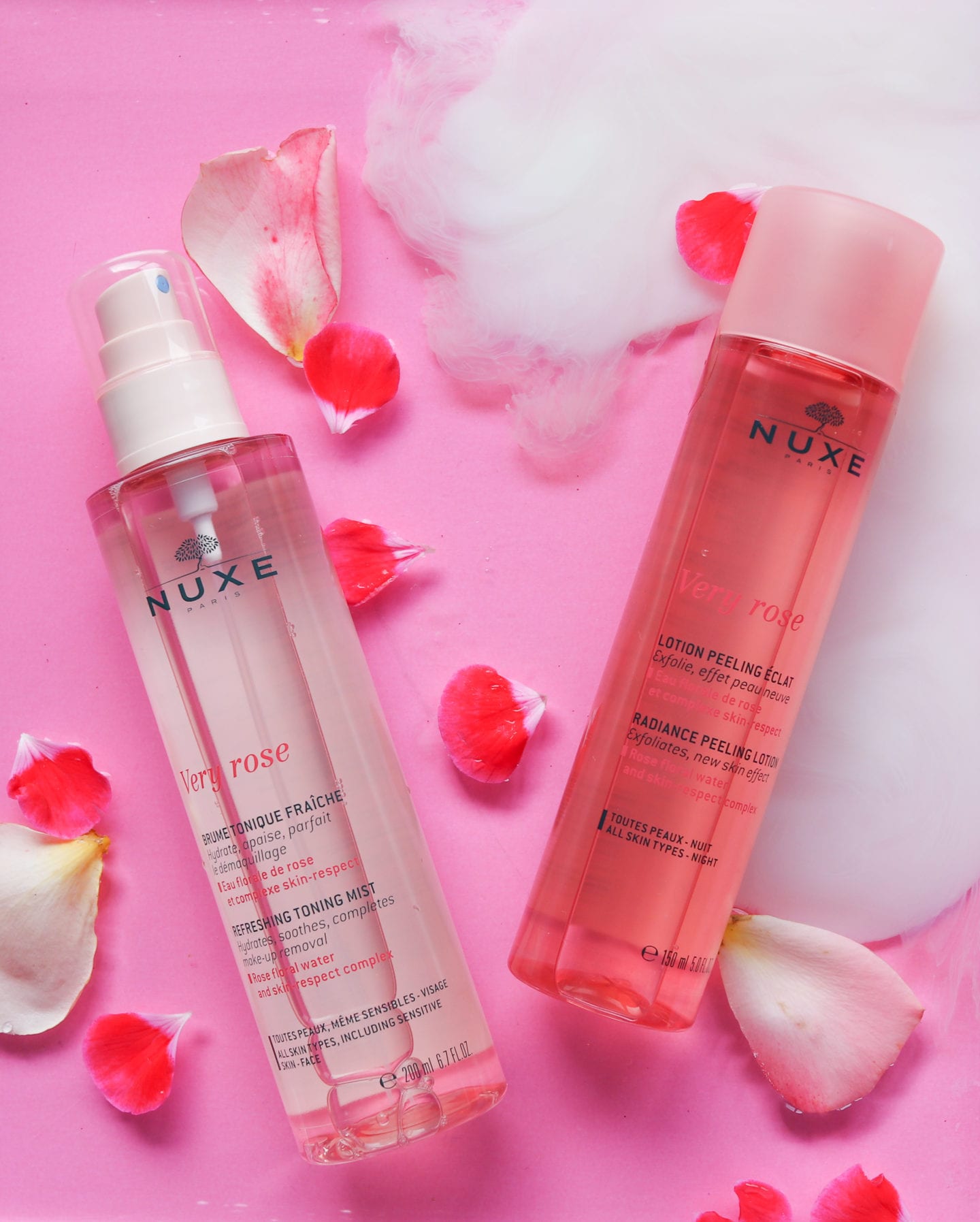Nuxe Very Rose Refreshing Toning Mist Radiance Peeling Lotion